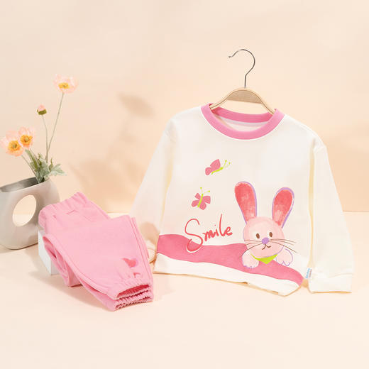 贝贝怡女童秋季套装卫衣长裤两件套2024新款秋装儿童可爱甜美童装 商品图4