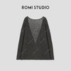 ROMI STUDIO“克制的性感”7针100%棉宽松镂空钩针针织开衫432W9030 商品缩略图1