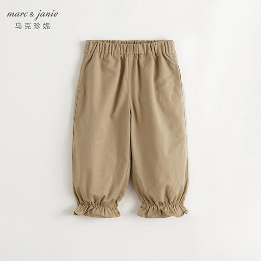 马克珍妮女童甜美花边宽松束脚裤儿童纯棉裤子宝宝秋装新款241329 商品图2
