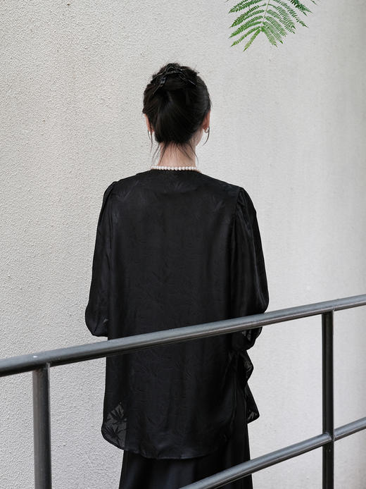 盛唐牡丹 |文竹真丝交织花罗女上衣 商品图2