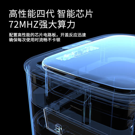 【智能感应 居家必备】当你手握垃圾，它敏锐感应，立刻启动开盖，在你声控离去后，依旧静止着。智能感应垃圾桶，即是对现实的超越，更是跨越。 商品图3