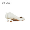 D:FUSE迪芙斯2024秋季新款高跟鞋绑带蝴蝶结尖头小猫跟单鞋美拉德通勤鞋DF43111187 商品缩略图3