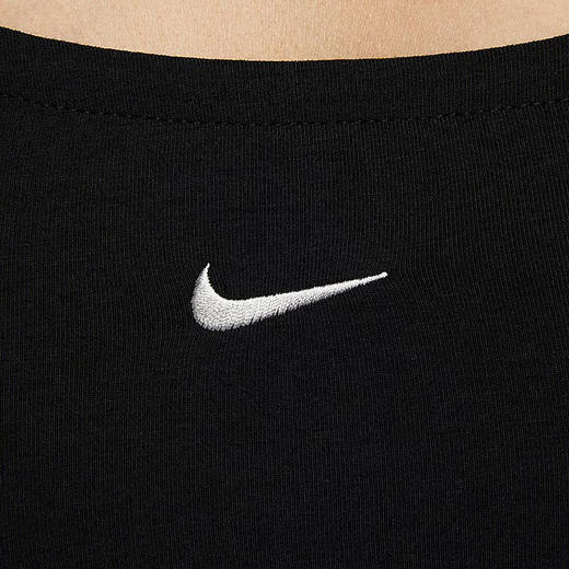 Nike/耐克女短袖顺滑针织衫黑色运动半截袖紧身训练健身T恤FZ7991-010 商品图2