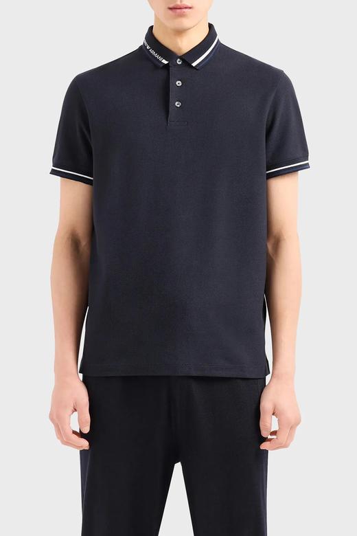 Emporio Armani 男士字母领标 全棉短袖Polo T恤 11940 商品图2
