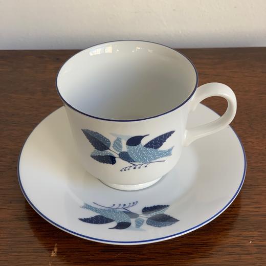 日本MARUI飞鸟咖啡杯碟 保存品X0678 商品图1