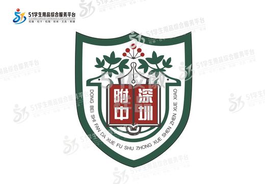通版东北师范大学附属中学深圳附中学校织唛校徽校服可缝烫现货51 商品图1