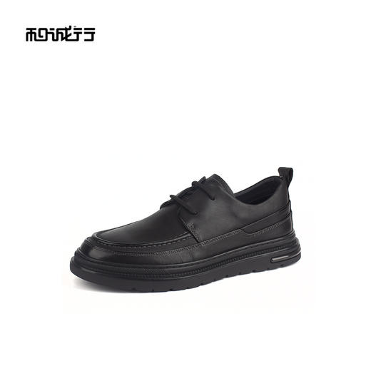 和诚行 2024秋冬新款真皮透气厚底系带皮鞋男商务休闲皮鞋1050129 商品图1
