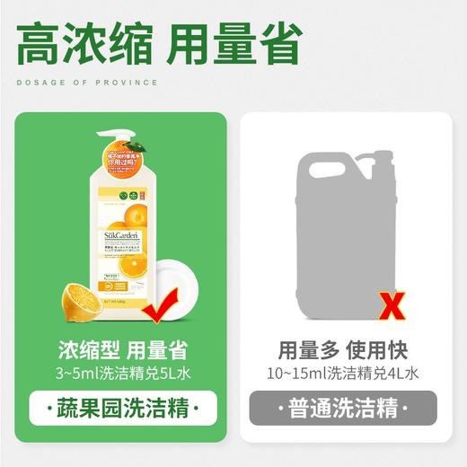 【日化洗护】SukGarden蔬果园橘采星光果蔬餐具净 （半透瓶）-1.28kg*2 QSH 商品图3