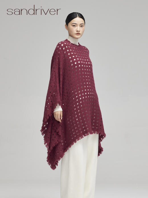 青海羊绒镂空斗篷SJF96W382N 商品图1