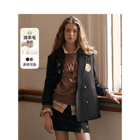 Teenie Weenie小熊简约西装外套女秋季西服TTJK247802I