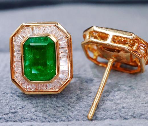 1.75ct 祖母绿耳钉 商品图2