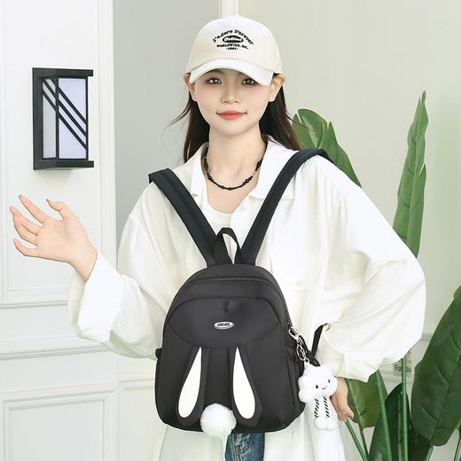 2024新款可爱女生背包中学生高中生书包简约百搭小兔子潮双肩包书包开学季文具套装 商品图3