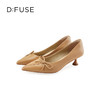 D:FUSE迪芙斯2024秋季新款高跟鞋绑带蝴蝶结尖头小猫跟单鞋美拉德通勤鞋DF43111187 商品缩略图5