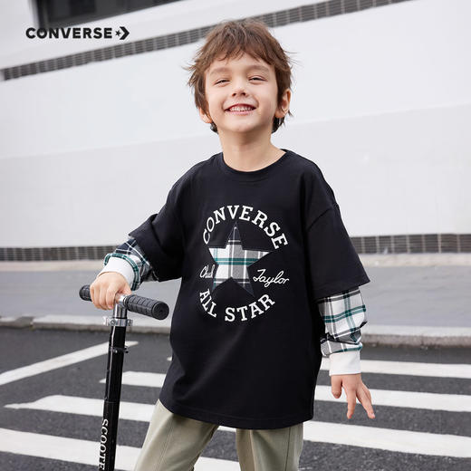 CONVERSE 秋 大童小童 儿童童装T恤 CNVB-FF-G556 商品图1