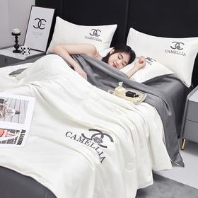 【恣意~生活的仪式感，水洗冰丝夏被四件套刺绣系列】水洗冰丝夏被四件套 凉感单双人空调被 夏凉被 薄被床品套件-QQ