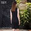 IWY/新款赫本风黑色无袖背心连衣裙内搭西装裙收腰显瘦职业裙Q1045-B 商品缩略图4