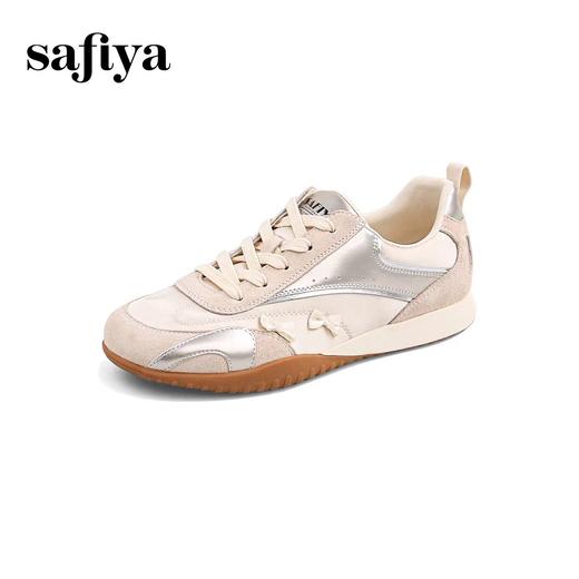 索菲娅2024年芭蕾仙女风绸缎蝴蝶结百搭运动休闲女鞋 商品图1