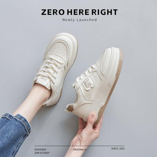 ZHR则则厚底小白鞋女2024新款夏季增高透气板鞋配裙子百搭休闲鞋 商品图9