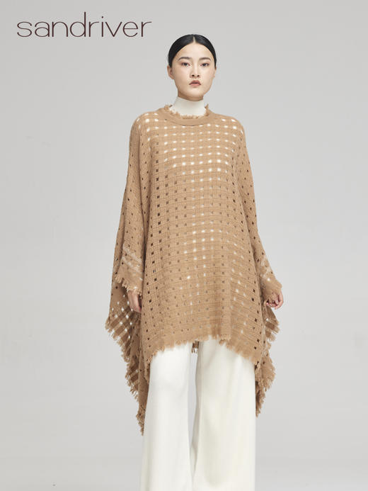 青海羊绒镂空斗篷SJF96W382N 商品图5