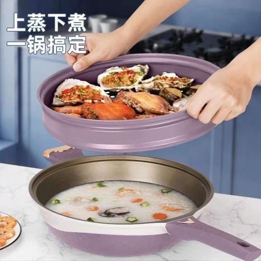 双色锅钛金不粘锅健康少油烟炒锅电磁炉燃气全灶具通用多用炒菜锅 商品图3