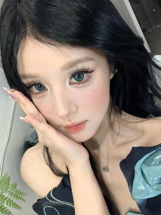 <月抛大直径>KIKICON-雾中青-14.5mm【月抛 0-1000度 含525/575】 商品图4