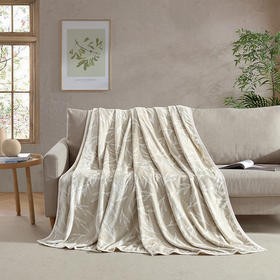 【自营】当季新品 博洋宝贝 素雅简映竹叶印花盖毯 BYTZ314-150