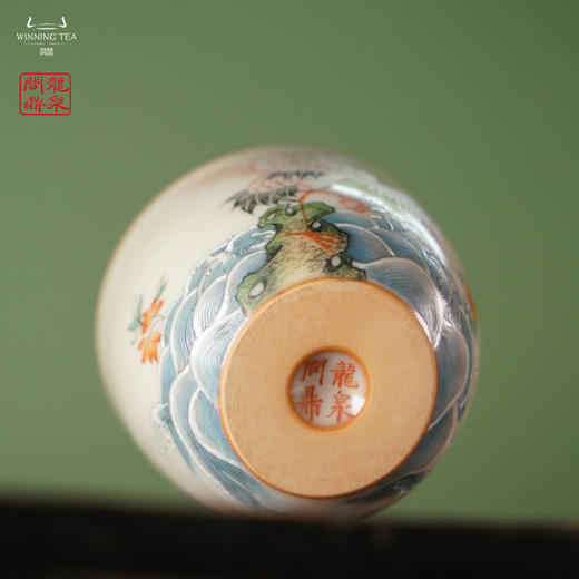 龙泉问鼎彩绘哥窑朔风杯（玄鹤献寿）（缺货） 商品图2