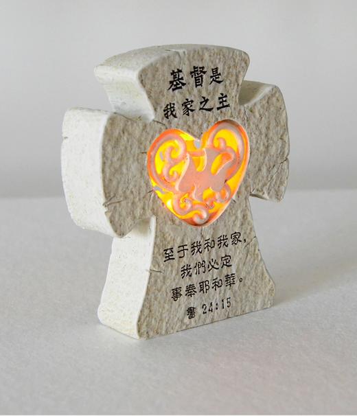 【夜灯家族】 纟巠 文金句 - 树脂雕塑-自带电池/ LED灯-桌摆 商品图2