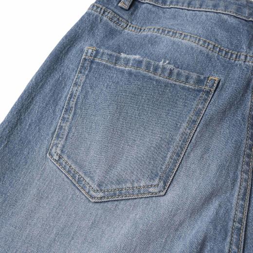 ROMI STUDIO “莱卡丹宁” 莱卡棉混纺柔性质感直筒牛仔裤 421N2013(现货) 商品图3