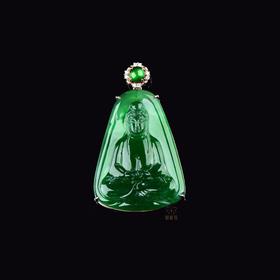 【慈悲】满绿观音挂坠-GZ2407023