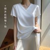 夏季冰丝短袖薄款宽松大码真丝上衣辣妹名媛女装甜美女夏正肩 商品缩略图0
