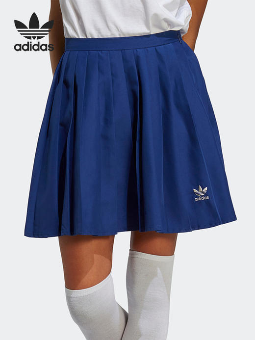 5折【自营】adidas/阿迪达斯  三叶草女子运动休闲褶皱半身短裙 IC5235 商品图1