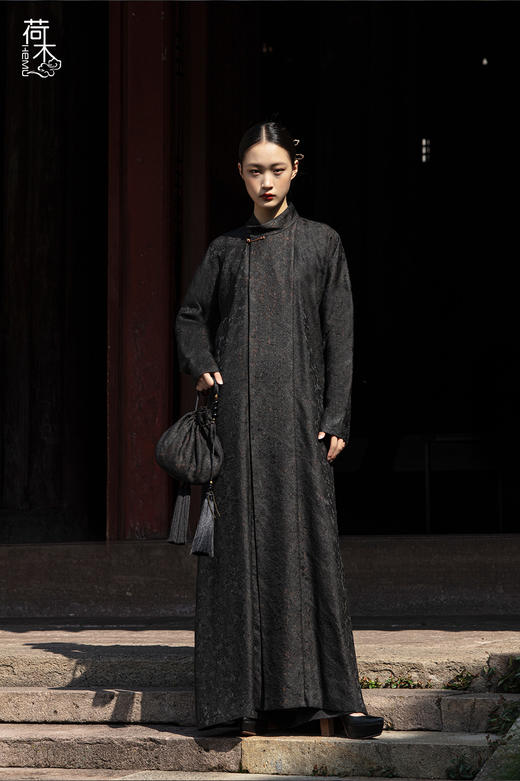 荷木HEMU丨罗绮·偏襟长袍 商品图0