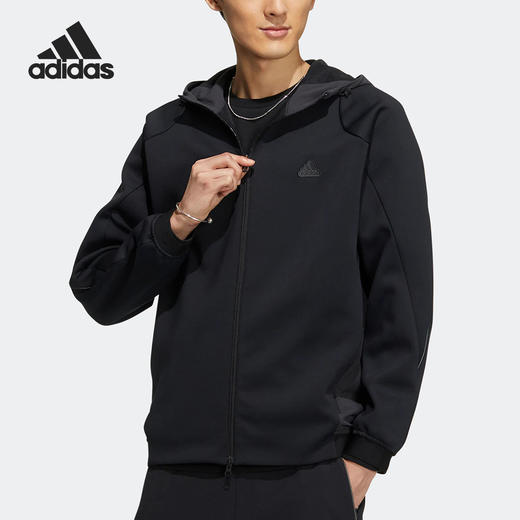 5折【自营】adidas/阿迪达斯  秋冬新款男子运动休闲连帽外套 HY5835 商品图0