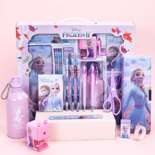 迪士尼文具礼盒套装小学生开学礼品儿童节礼物幼儿园奖品学习用品笔盒开学季文具套装 商品图0