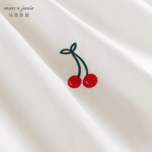 马克珍妮女童樱桃刺绣纯棉衬衫儿童衬衣上衣2024年秋装新款241375 商品图4