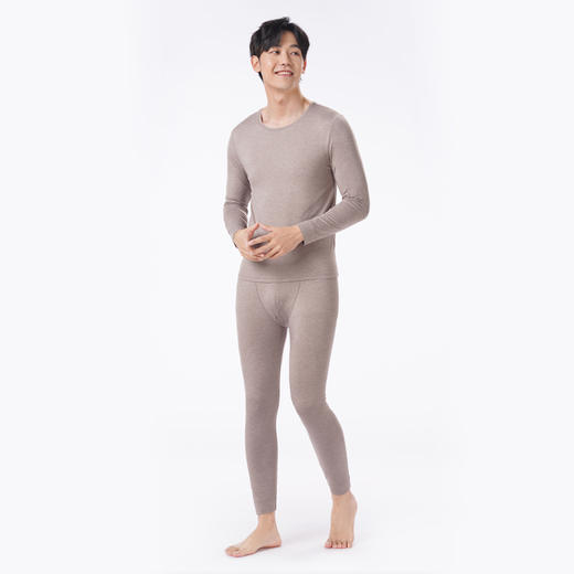 都市丽人都市锋尚保暖衣轻暖套装超薄轻羽绒薄男士保暖衣套装FWT1B5 商品图2