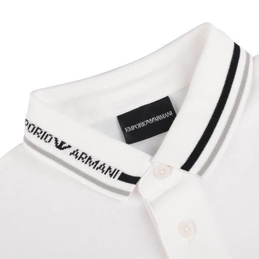 Emporio Armani 男士字母领标 全棉短袖Polo T恤 11940 商品图9