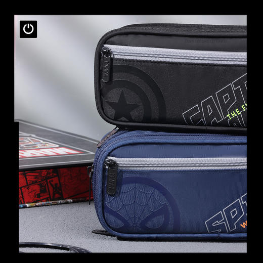 迪士尼笔袋初中生超大容量铅笔盒漫威蜘蛛侠小学生高中男生高颜值简约文具盒笔盒开学季文具套装 商品图3