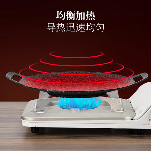 烤盘麦饭石电磁炉烤肉盘商用卡式炉烤盤烧烤盘韩式户外铁板烧铁板 商品图2