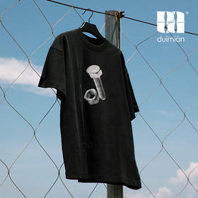 duimian对面螺母印花圆领T