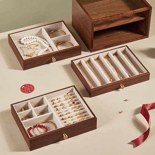 三层可视首饰盒珠宝收纳 商品图3