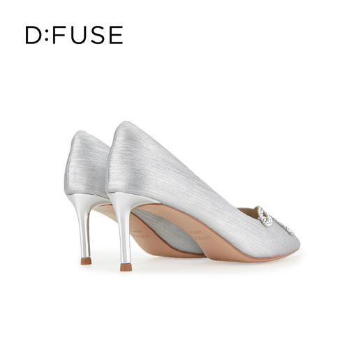 D:FUSE迪芙斯2024秋季新款流行格利特宴会鞋精致闪耀蝴蝶钻扣高跟鞋婚鞋DF43111162 商品图2