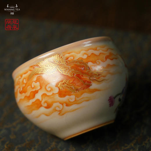 龙泉问鼎彩绘哥窑映空杯（凤者龙翔）（缺货） 商品图1