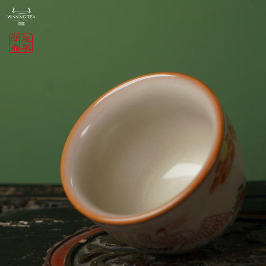 龙泉问鼎彩绘哥窑朔风杯（玄鹤献寿）（缺货） 商品图1