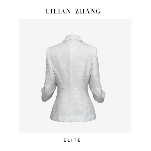 E-“定制”—“艺术人生”—繁花盛绽——复古风提花中袖抽褶外套 2405014 商品图1