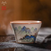 龙泉问鼎彩绘哥窑持照杯（青绿山水）（缺货） 商品缩略图0