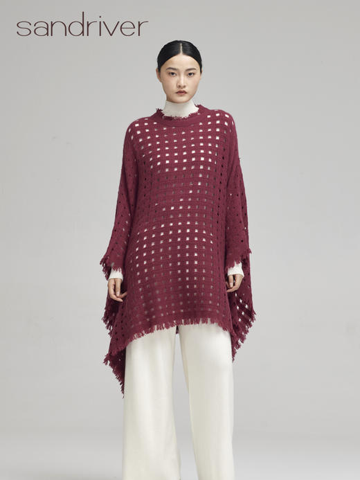 青海羊绒镂空斗篷SJF96W382N 商品图0