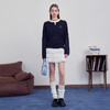 学院风慵懒随性撞色拼接假两件长袖轻薄毛衣女秋季针织衫V3342360 商品缩略图1