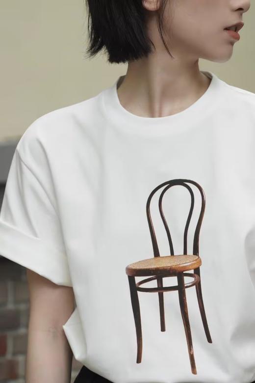 shyshystill/shy202105041/“中古椅子” 古典主义小高领好质感棉T恤 商品图0
